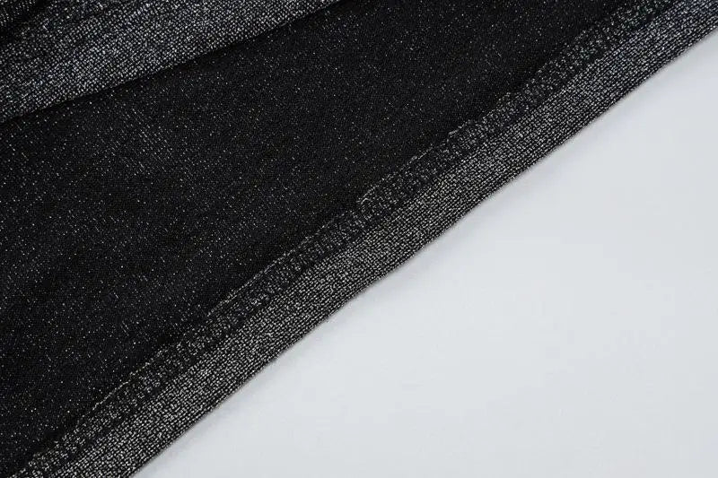 Mini Glitter Dress with V-Neck - Maia
