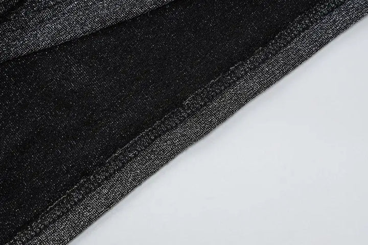Mini Glitter Dress with V-Neck - Maia