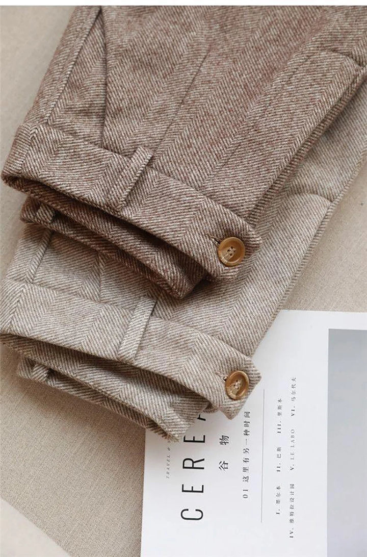 Wool pencil pants