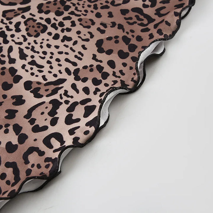Strapless leopard print maxi dress - Frida
