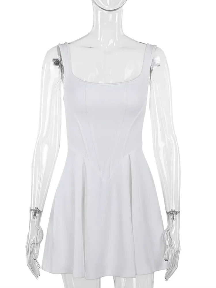 A-Line Mini Dress with Corset Design - Katya