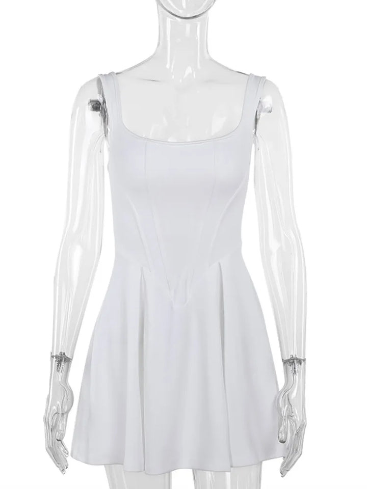 A-Line Mini Dress with Corset Design - Katya