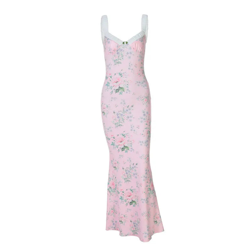Floral Maxi Dress with Bow Detail - Cleo