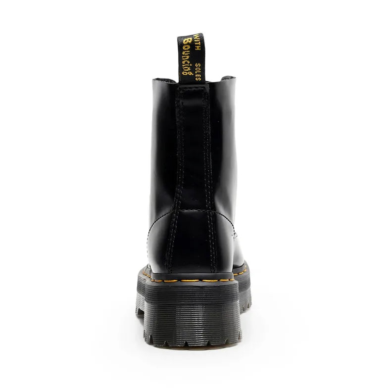 Leather boots with satin laces - Winnie