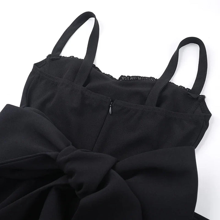 A-line mini dress with bow detail on the back - Ramona