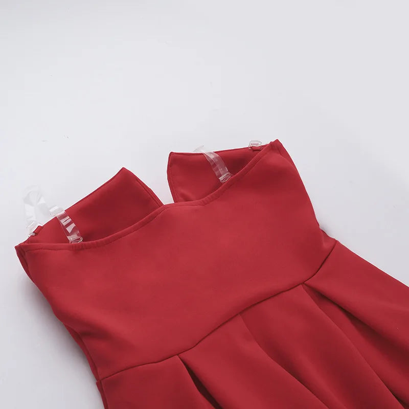 A-line Strapless Mini Dress - Livia