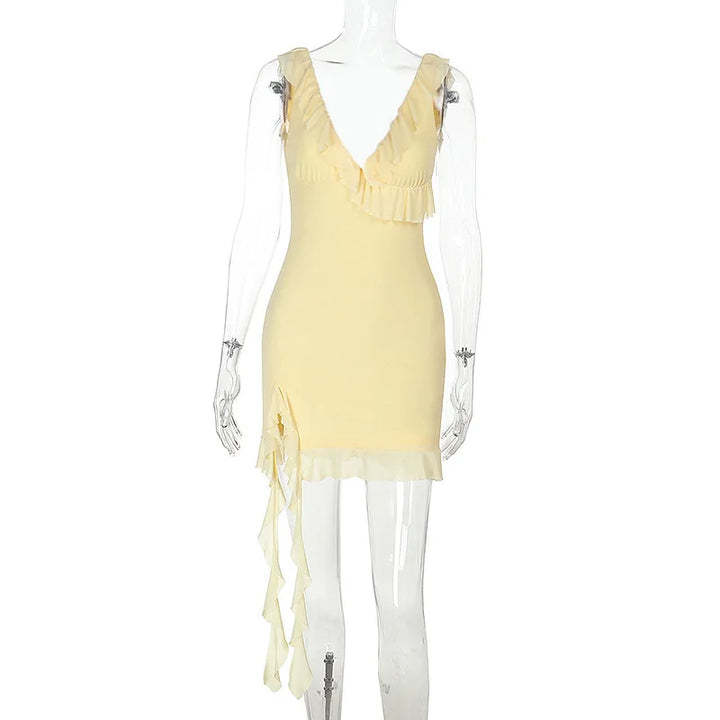 NID mini dress with ruffle detail - Leon