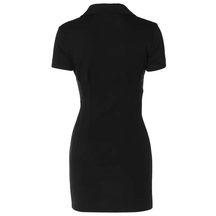 Tailored Mini Dress with Polo Collar - Patrisia