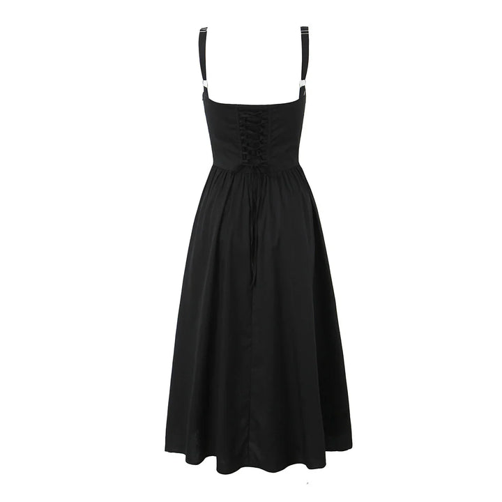 A-Line Midi Dress with Slit Detail - Paloma