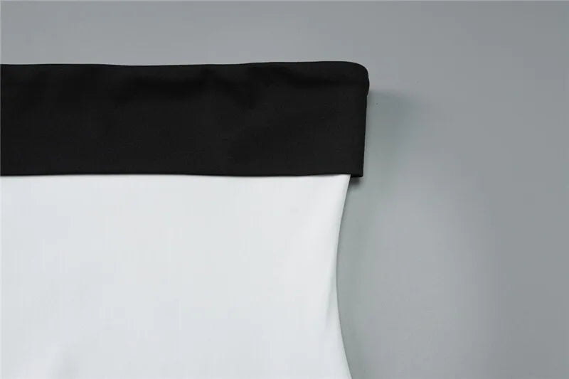 Monochrome Strapless Mini Dress - Kai