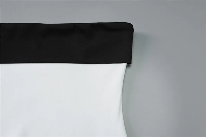 Monochrome Strapless Mini Dress - Kai