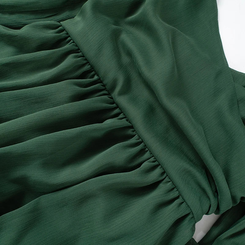 Mini Dress with Ruffle and Open Sleeves - Hallel