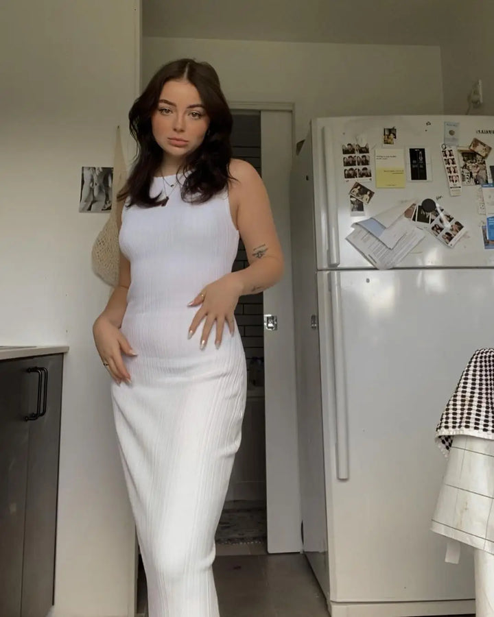 Elegant Knitted Maxi Dress - Daniel