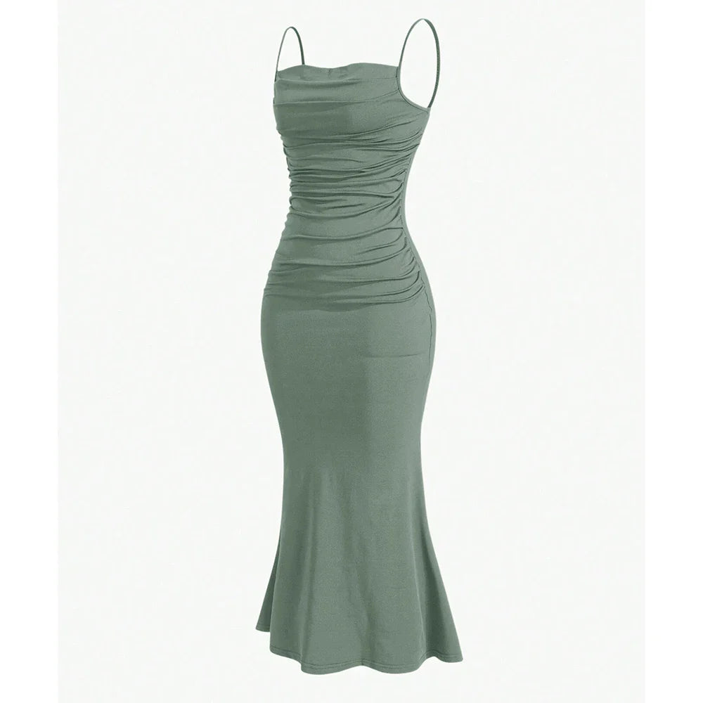 Elegant spaghetti strap maxi dress - Emberly