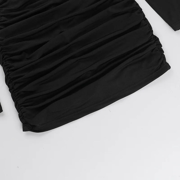 Fitted mini dress with cutouts and studded buckle design - Mace
