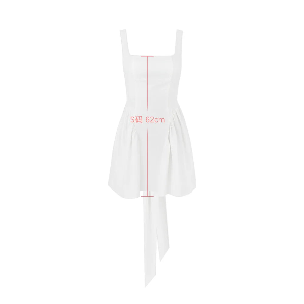 A-Line Mini Dress with Back Bow Tie - Linda