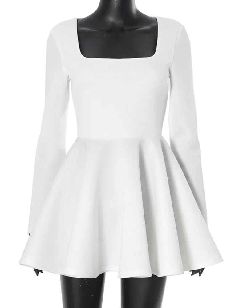 A-Line Mini Dress in Babydoll Style - Noga