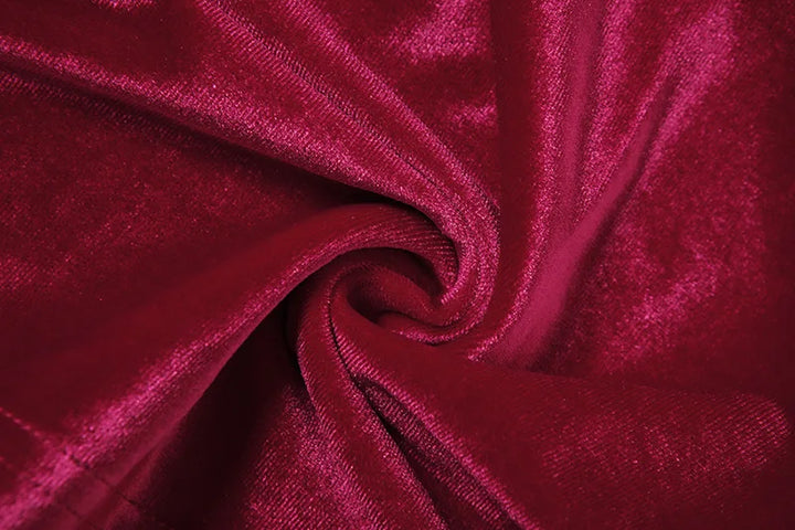Velvet Ruffled Mini Dress with A-Line Cut - SOFIA