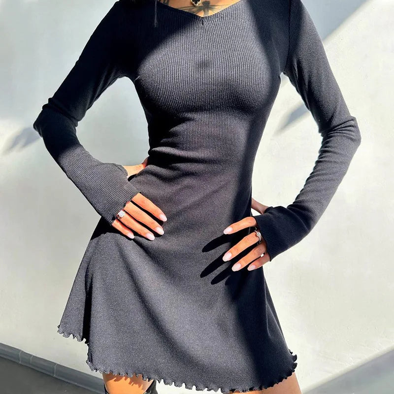 Mini dress decorated with ties - Shaia