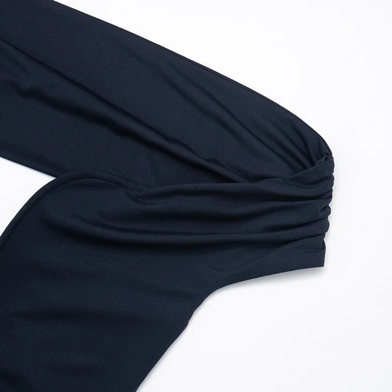 Maxi Dress with Ruching, Off-Shoulder Design, and Ruching Details - Fabiana