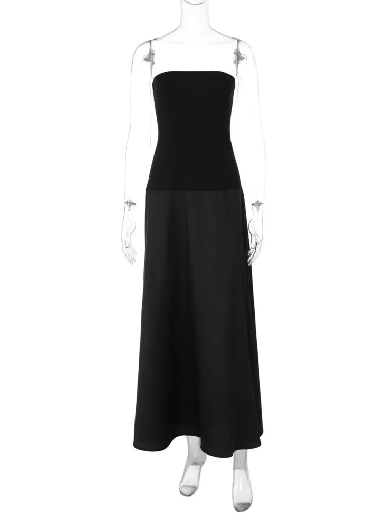 Strapless Satin Maxi Dress - Marina