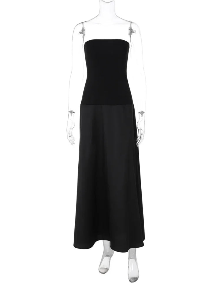 Strapless Satin Maxi Dress - Marina