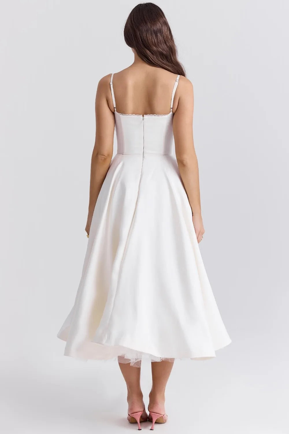 Midi Satin Dress - Adela
