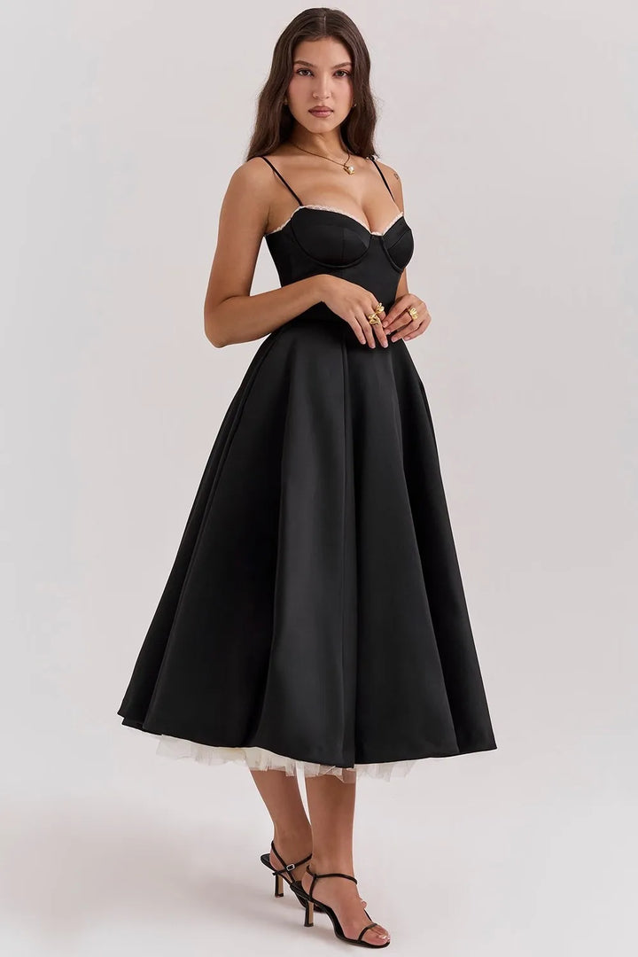 Midi Satin Dress - Adela