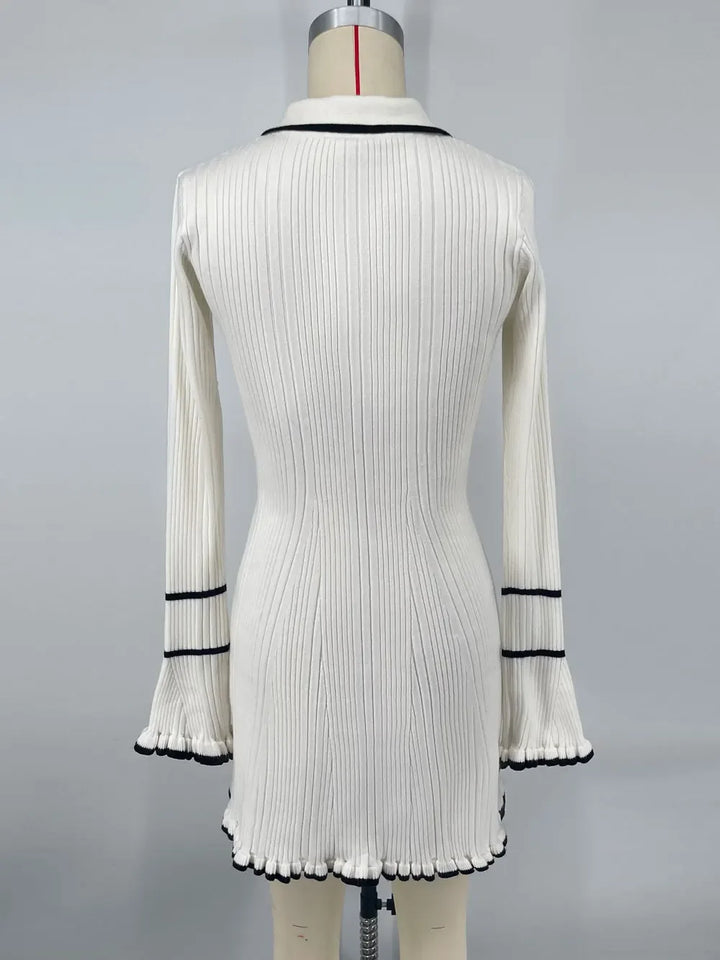 Knitted Maxi/Mini Dress with European Design - Marceline
