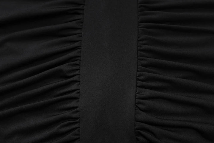 Maxi Dress with Ruching, Open Back, and Neck Tie - Lima