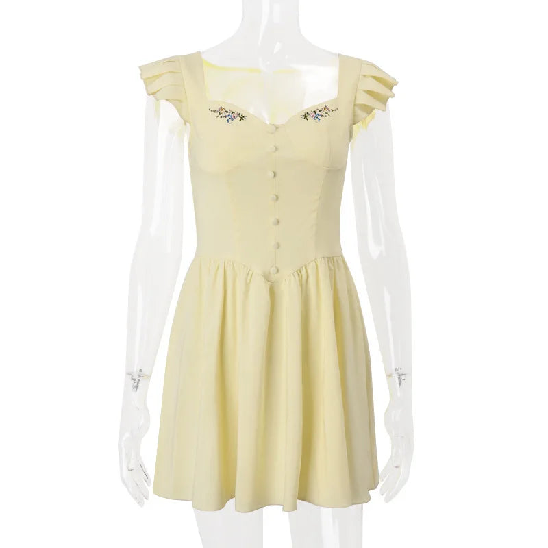 A-line mini dress with vintage design - Amalia