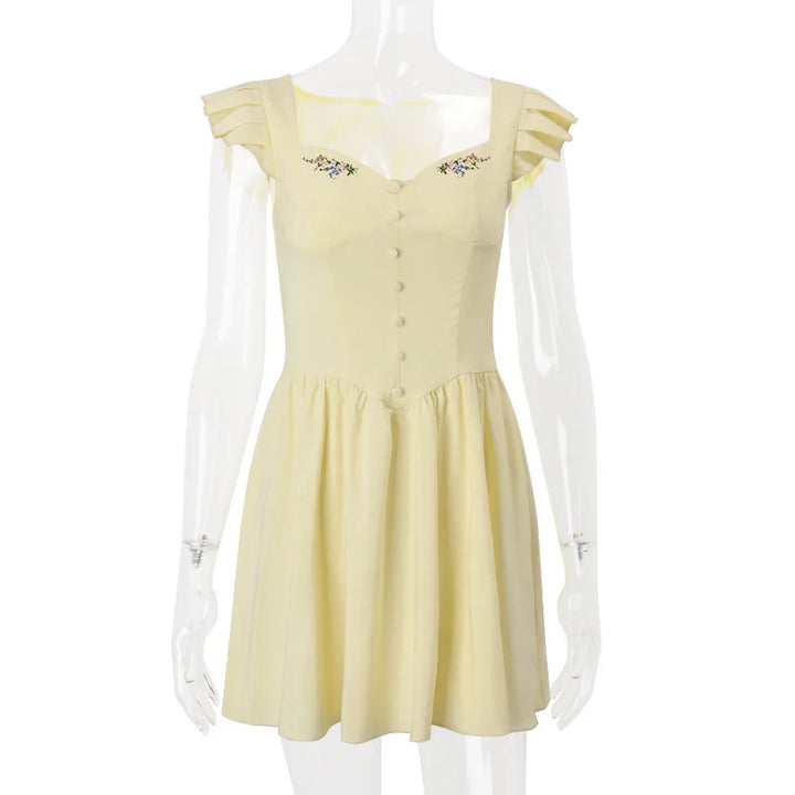 A-line mini dress with vintage design - Amalia