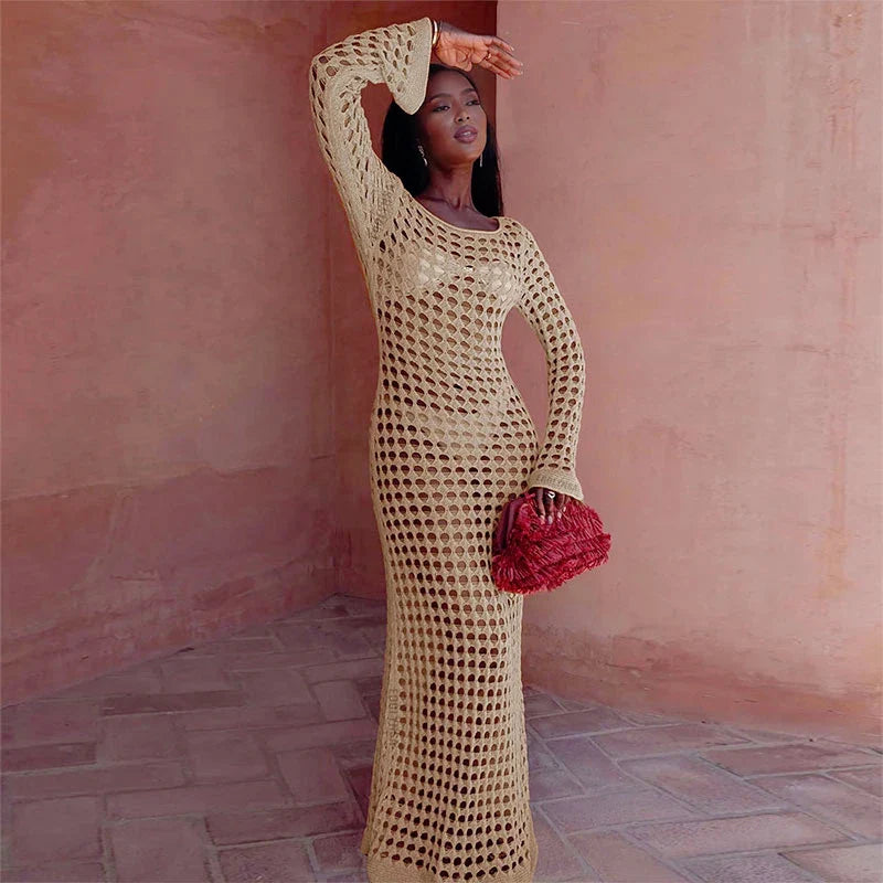 Maxi beach mesh dress - Sol