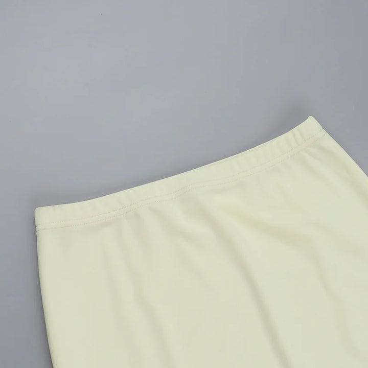 Two-piece set: maxi skirt and off-shoulder mesh top - Blina