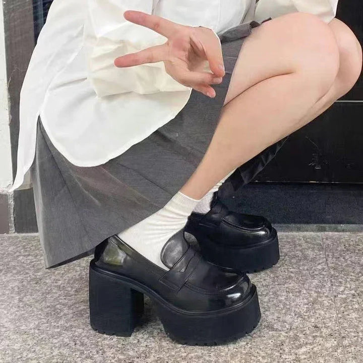 Platform Heel Loafers - Nelly