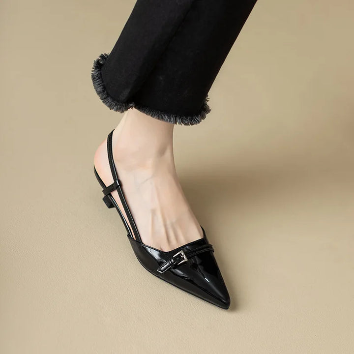 Shiny Pointed High Heels - Shirit