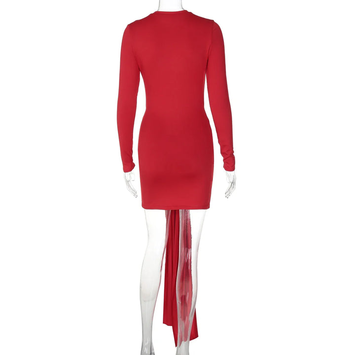 Mini dress with tie design and ruffles - Orna