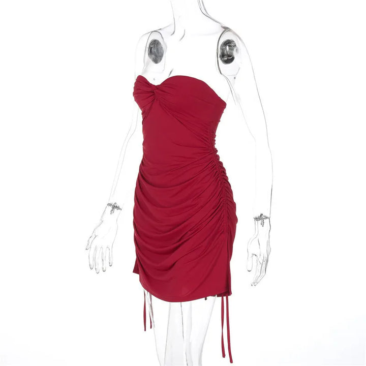 Strapless mini dress with ruching - Gabi