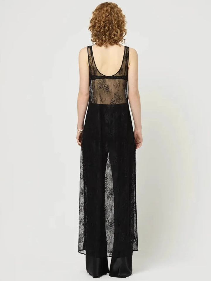 Transparent Lace Maxi Beach Dress - Sasha