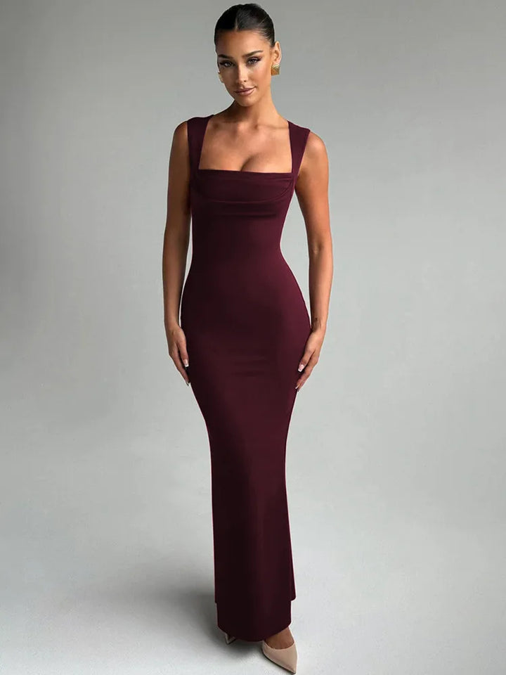 Fitted and Flattering Maxi Dress - Miller
