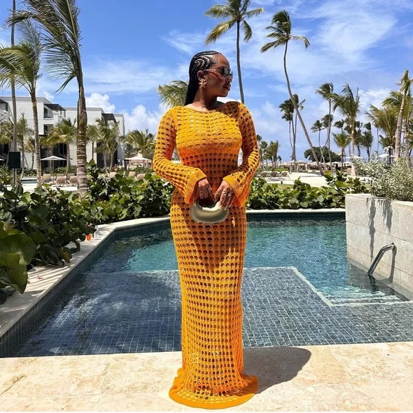 Maxi beach mesh dress - Sol