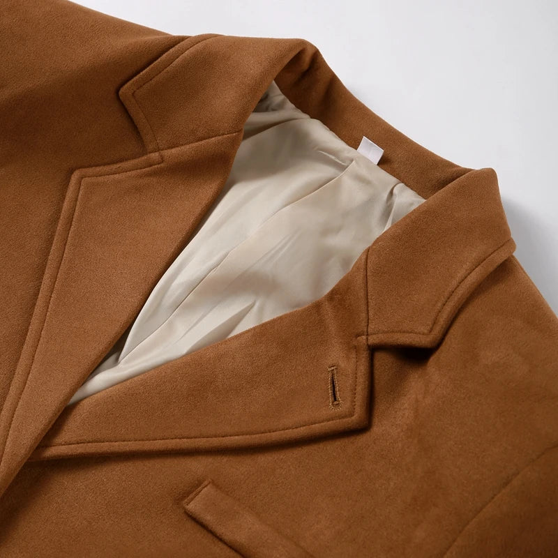 Suede Jacket with Button Details - Jale