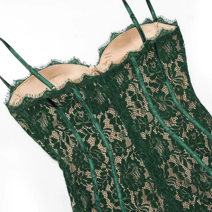 Fitted Lace Midi Dress - Barbara