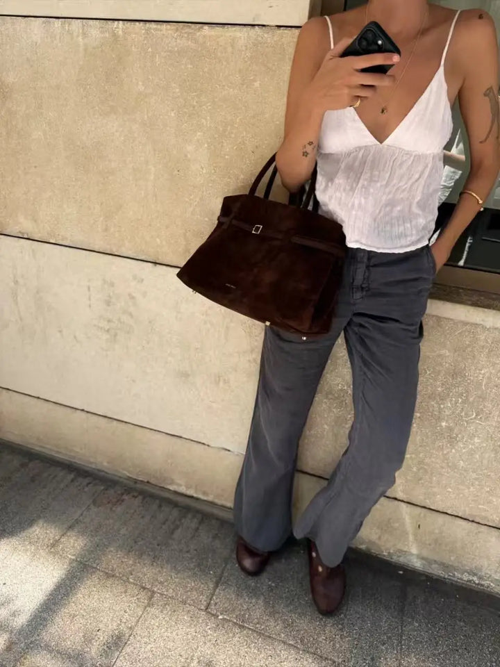 תיק זמש / עור בעיצוב יוקרתי