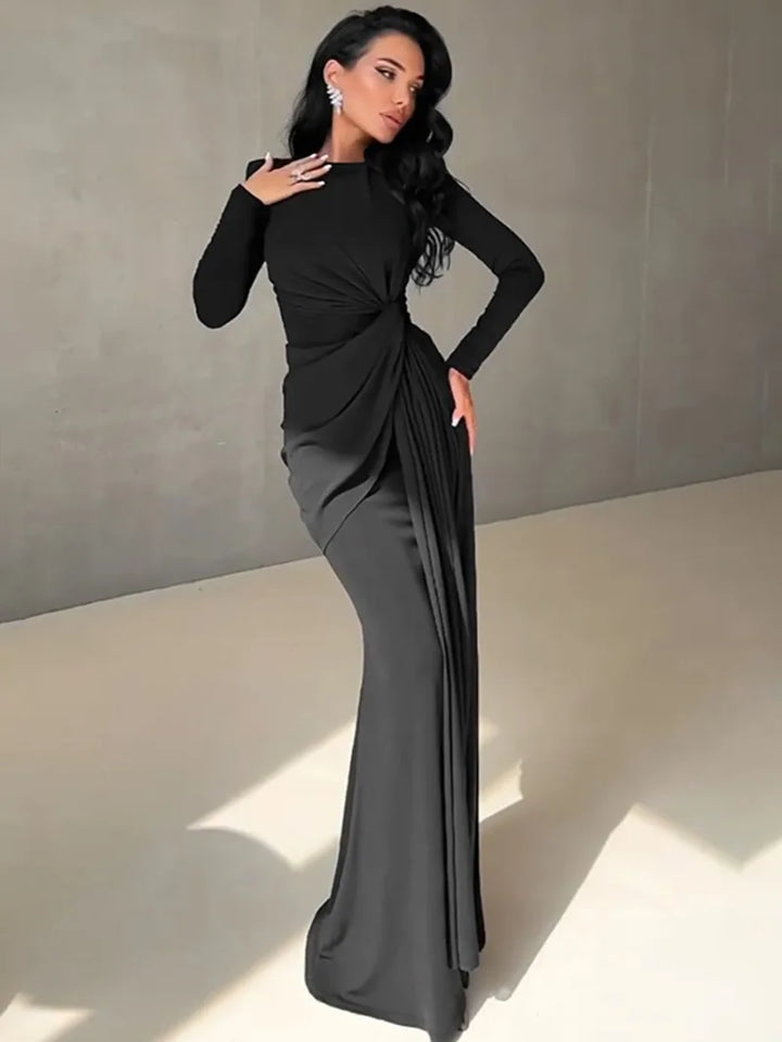 Maxi Dress with Pleated Detailing - Noelle