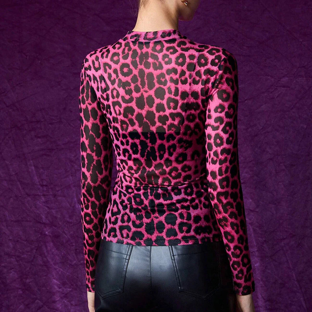 Sheer leopard print top - Siena
