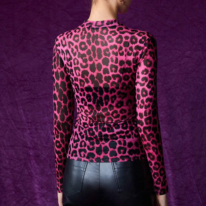 Sheer leopard print top - Siena