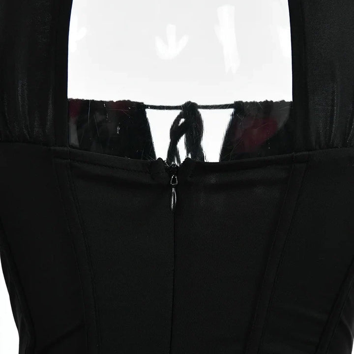 Mini dress with corset design and tie - KASIE