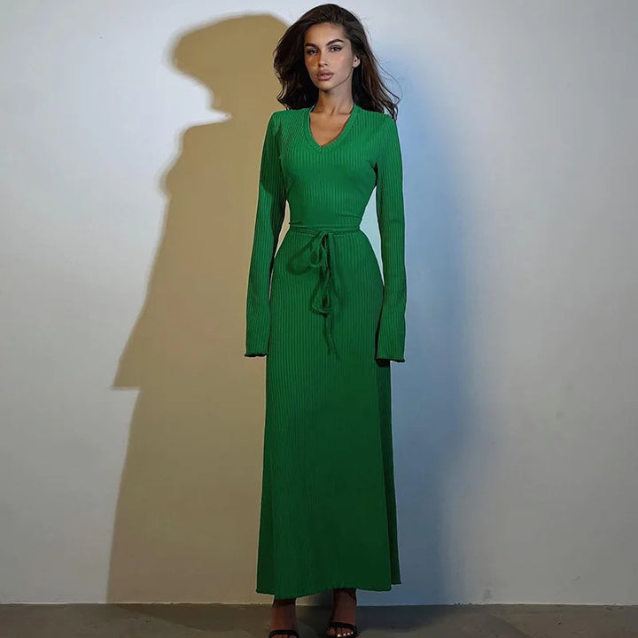 Knitted maxi dress with elegant look - Tula