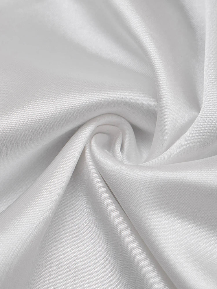 Satin Mini Dress with Pleats - Roxana